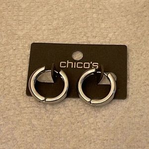 NWT Cico’s Silver Huggie Earrings